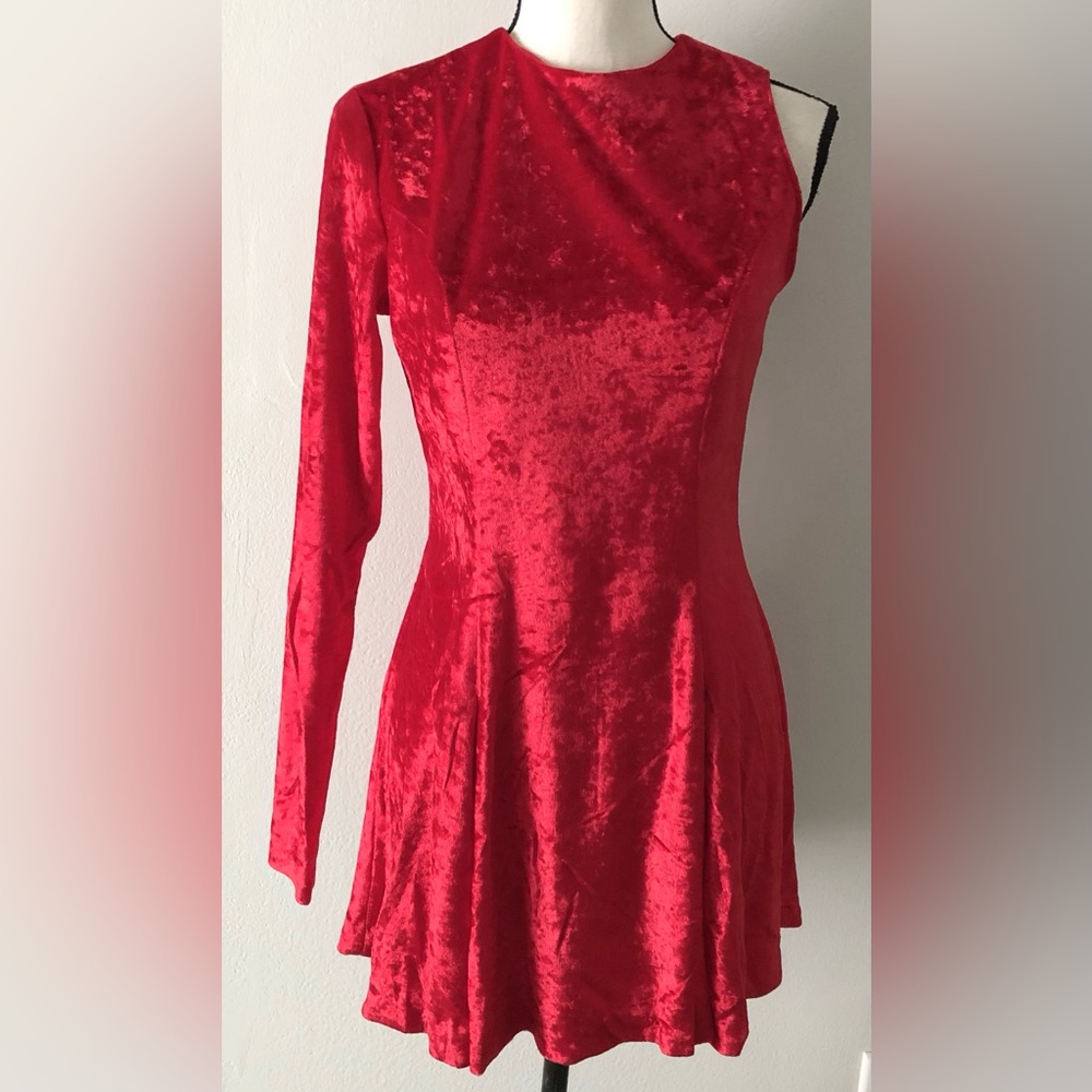 Christy Poyer Velvet One Shoulder Top Festival Holiday Night Out